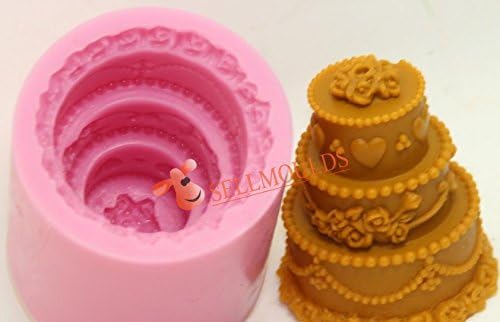 New Style 3d Three Layer Cake Silicone Handmade Candle Mold Crafts DIY Mold Handmade 3d Mold