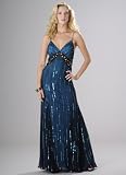 Beaded Evening Dress - Prom Dress, Party, Formal Gown by Sean Collection (50184) Black/Turq