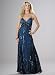 Beaded Evening Dress - Prom Dress, Party, Formal Gown by Sean Collection (50184) Black/Turq