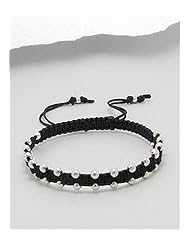 Ball Polyester Bracelet In Sterling Silver