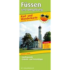 Rad- und Wanderkarte F�ssen und Umgebung: mit Ausflugszielen, Einkehr- & Freizeittipps, wetterfest, reissfest, abwischbar, GPS-genau. 1:50000