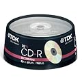 TDK T18767 CDR-80 52x 25 Pack Cakebox