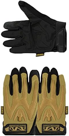 Tr Fashion Men's Outdoor Full Finger Military Tactical Gloves (M, Brown)