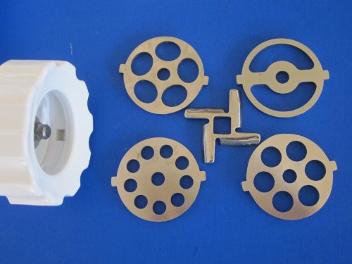 (5) Pc SET New Grinding plate discs and knife for Kitchenaid Mixer FGA Food Chopper and Meat Grinding (5) Pc SET New Grinding plate discs and knife for Kitchenaid Mixer FGA Food Chopper and Meat Grinding