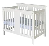 Annabelle Mini Crib (Converts to Twin Bed Using M4799) in Antique White Finish By Da Vinci Baby Furniture
