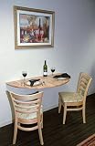 Drop Leaf Table, Wall Mount, Half-Round Space Saver