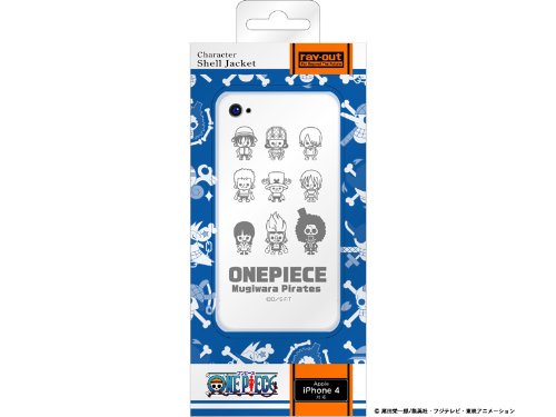 レイアウト iPhone4シリーズ用ワンピースキャラクターシェルジャケット パンソンワークスホワイト RT-OP3B/PW