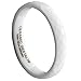 White Ceramic Ring by CERAMIC GESTALT® - 4mm Width. Faceted Design. (Avail. Sizes 5 to 14).