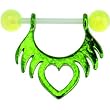 BIOPLAST Green TRIBAL HEART Nipple Shield