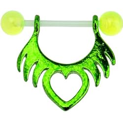 Bioplast Green Tribal Heart Nipple Shield