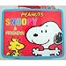 Childrens Retro Style Peanuts Snoopy and Friends Tin Lunchbox Container w/ Popcorn