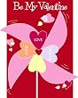 Be My Valentine - Pinwheel - Appliqued 28" x 44" Banner House Flag