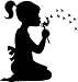 Little Girl Blowing Dandelions Wall Art Wall Designs