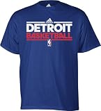 NBA Detroit Pistons Practice Short Sleeve Tee (Royal, Medium)