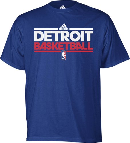 NBA Detroit Pistons Practice Short Sleeve Tee (Royal, Large)