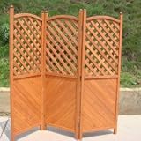 Hardwood Garden Folding Screen with 3 Panels