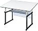WorkMaster FourPost Drafting Table with Black Base White Top/Black Base WorkMaster FourPost Drafting Table with Black Base White Top/Black Base