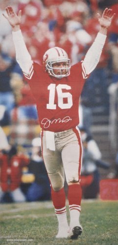 Joe Montana San Francisco 49ers Autographed 62x31 Canvas