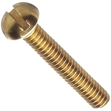 ASME B18.6.3 Brass Round Head Machine Screw, Slotted Drive