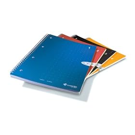 Livescribe A4 Ruled Notebooks - Numbered 1 to 4 in Orange, Red, Blue, Black