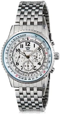 VONCE OUYAWEI Waterproof Automatic Mechanical Watch with Stainless Steel Strap (White) M.