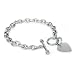 Tiffany Inspired Stainless Steel Heart Tag Bracelet - 7.25 Inches