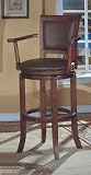 Monte Carlo Leather Game Room Bar Stools with Arms