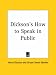 Book Dickson's How to Speak in Public