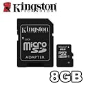 Kingston 8 GB microSDHC Class 4 Flash Memory Card SDC4/8GB