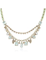 Betsey Johnson "Mint Multi" Shaky Crystal Gem Necklace, 19"