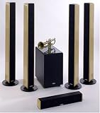 Crystal Acoustics Home Theater Speaker System with Slim Speakers and SmArt 4 & THX?? Select Certified 10 Subwoofer, Maple Veneer