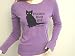 Ruby Gloom Goth Top with Black Velvet Cat Doom - Ruby Gloom Long Sleeve Top with Velvet Applique Cat - Please Hug Me