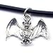 8 Black Bat Ankle Bracelet for Boys and Girls Sterling Silver Jewelry