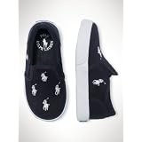 ポロ ラルフローレン kids 【 POLO RALPH LAUREN】 子供靴　 バルハーバー リピート マルチポニーキャンバススニーカー ネイビー/ホワイト (6(12cm))