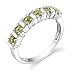Sterling Silver 0.75 cts Round Cut Peridot Ring Size 9