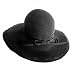 41FMC5WZtpL. AA75  BLACK GLAMOROUS WIDE STITCHED BRIM WOOL FLOPPY HAT