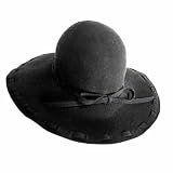 BLACK GLAMOROUS WIDE STITCHED BRIM WOOL FLOPPY HAT 41FMC5WZtpL. SL160 BLACK GLAMOROUS WIDE STITCHED BRIM WOOL FLOPPY HAT