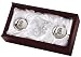 Elegant Baby Silver Plated Bear Design First Tooth & First Curl Holder And Pacifer Gift Set