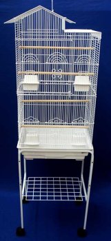 Xtreme-Cage Brand New Bird Birds Cage Cages 18x14x60.5-6894WHT/S