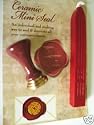 CELTIC IRISH ROSE CERAMIC STAMP SEAL & SEALING WAX