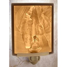 Meditation Porcelain Lithophane Night Light