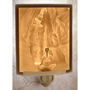 Meditation Porcelain Lithophane Night Light by The Porcelain Garden