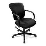 Perch Office Chair - Medium Back with Loop Armrests - Indigo Fabric - Hard  ....