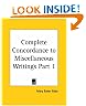 Complete Concordance to Miscellaneous Writings, Part 1