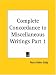 Book Complete Concordance to Miscellaneous Writings, Part 1
