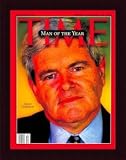 Newt Gingrich, Man of the Year / TIME Cover: December 25, 1995, Framed Art Print by TIME Magazine