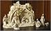 Woodland Religious Christmas Nativity Scene with Backdrop 13-Piece Set