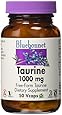 Bluebonnet Taurine 1000 mg Vitamin Capsules, 50 Count