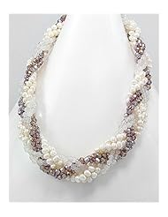 Amethyst Moonstone Necklace In 92.5 Sterling Silver