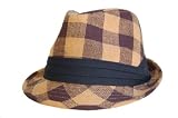Plaid Checkered Fashion Fedora Cap (3 Colors)